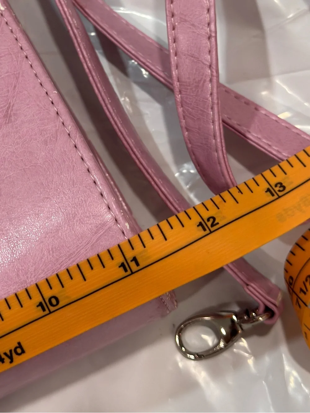 Vintage Mauve Pink Retro 70s Art Deco Mod Convertible Ring-Handle Tote + Strap